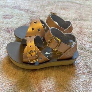 Sweetheart sun-San rose gold sandals toddler size 5
